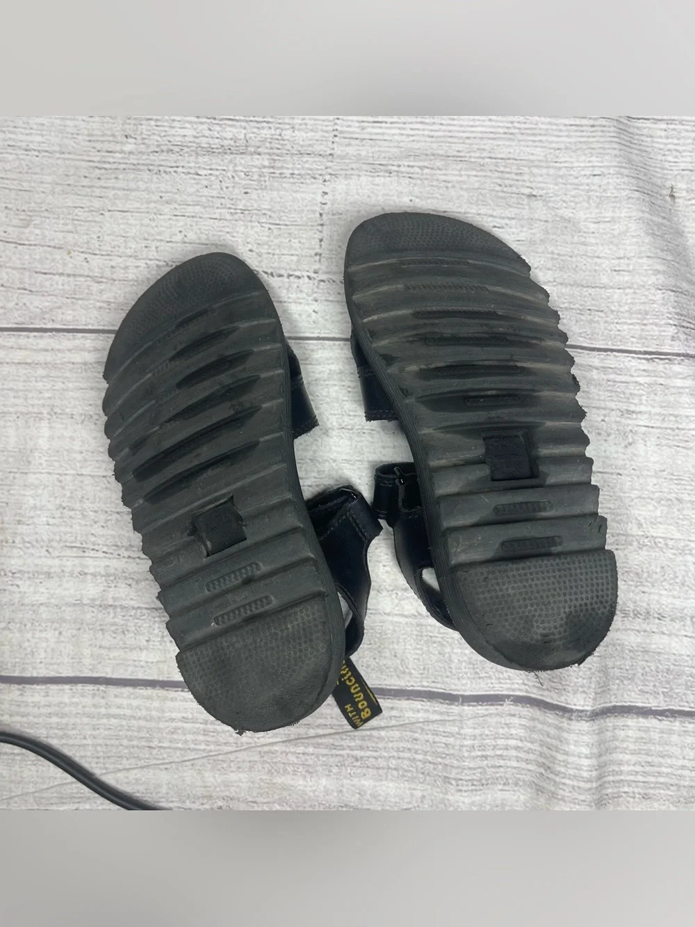Dr. Martens Girls Size 13 Vossie J Black Leather Sandals